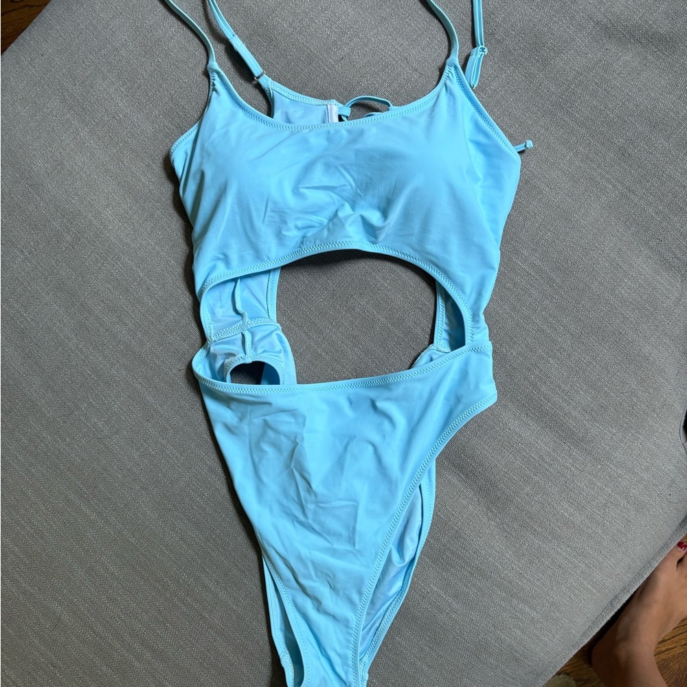 Blue cutout one piece